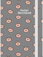 Скетчбук А6 48л. Поросята, 7БЦ, матовая ламинация, скругленные углы, резинка. Бумага Ivo