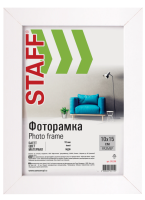  Рамка 10*15 см белая STAFF "Grand", багет 18 мм, стекло, МДФ