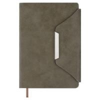 Ежедневник недатированный А5, Спилок Делавэ серо-коричневый, 160 л., арт. 70609