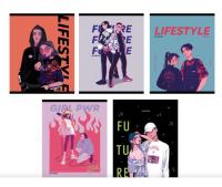 Тетрадь А5 48л. Скрепка. Клетка. Lifestyle (Эксклюзив) ТКЛ488336