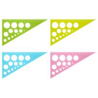 Треугольник 30°, 19см Стамм "NEON Crystal" с окружностями, ассорти, ТК11