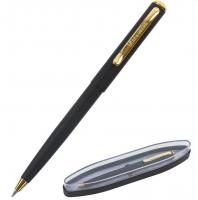 Ручка подарочная шариковая. Maestro, цвет чернил синий, корпус черный с золотистым, линия письма 0,5 мм