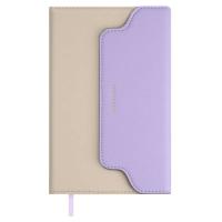 Ежедневник недатированный А6+, Плезир бежевый/сиреневый, 120 л., арт. 70675