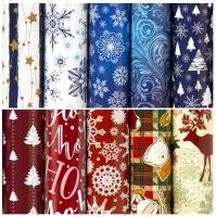 Бумага упаковочная новогодняя 70*100см , 10 дизайнов, 105г/м2 ЗОЛОТАЯ СКАЗКА, 591909