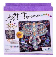 Ориг Алмазные узоры. Арт-терапия. Мудрый слон. 20*20см Арт.06422