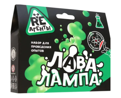 Купить ВолшМир Научно-познавательный набор модели "Re-агенты", "Лава-лампа", зеленый в интернет-магазине Букваешка