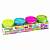 Самсон Пластилин тесто BRAUBERG KIDS, 4 цвета, 560г, яркие неоновые цвета, крышки-штампики, 106716