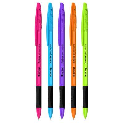 КанцРЦ Ручка шариковая Berlingo "Tribase grip color zone" синяя, 0,7мм, грип, ассорти