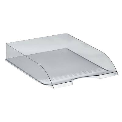 Лоток для бумаг горизонтальный СТАММ "Дельта", тонированный серый ЛТ653