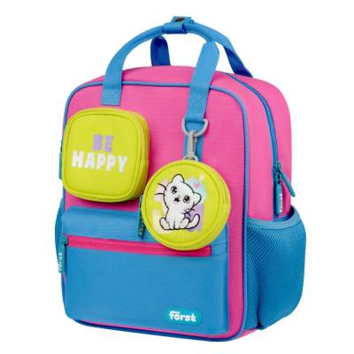 КанцРЦ Рюкзак Forst F-Kids "Be Happy!" 30,5*25,5*12см, 1 отделение, 5 карманов, эргономичная спинка