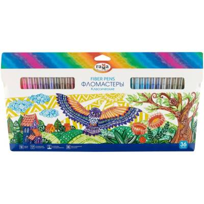КанцРЦ Фломастеры Гамма "Классические", 36цв., смываемые, картон. упак., европодвес