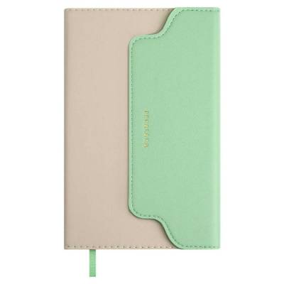 Ежедневник недатированный А6+, Плезир бежевый/мятный, 120 л., арт. 70676