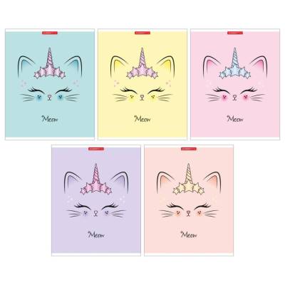 КанцАкадем Тетрадь 48л скр А5 кл Кот-единорожка 14080/5-EAC