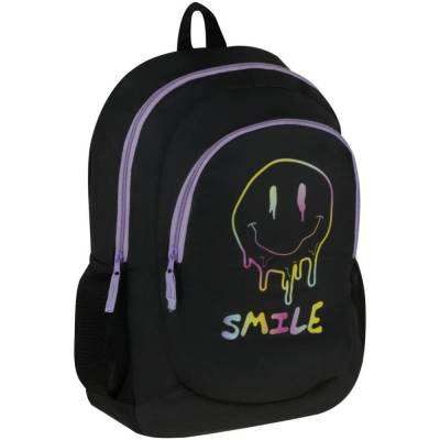 Рюкзак ArtSpace Classic "Smile", 40*29*18см, 2 отделения, 2 кармана, PU покрытие, уплотн. сп
