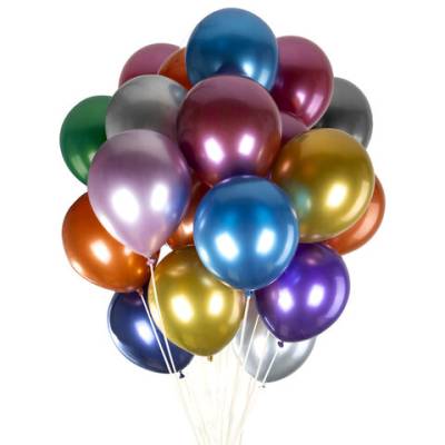 Самсон Шары воздушные 30 см, 20 штук, "ХРОМ", ассорти, BRAUBERG KIDS, 591887