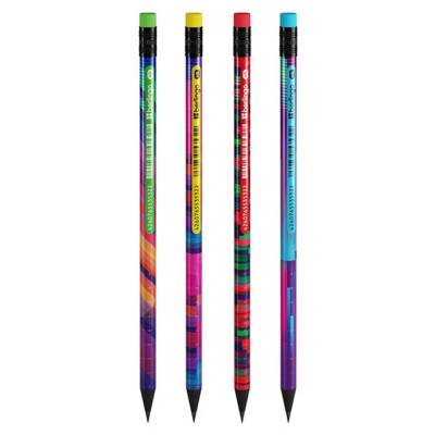 КанцРЦ Карандаш ч/г Berlingo "Glitch" HB, круглый, заточен., ассорти