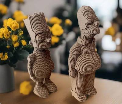 Купить Интеджер 3D Пазл "Барт и Гомер", арт. 3д паз 009 в БУКВАЕШКА