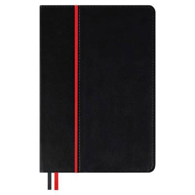 Ежедневник недатированный А5, Сариф черный/красный, 160 л., арт. 70624