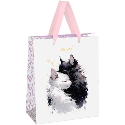 КанцРЦ Пакет подарочный 18*23*10см MESHU "Hugs", фольга,  матовая ламинация