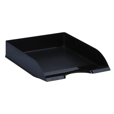 Лоток для бумаг горизонтальный СТАММ "Дельта", черный ЛТ651