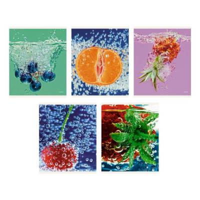 Тетрадь А5 80л. Скрепка. Линия. Juicy fruits ТЛ807944