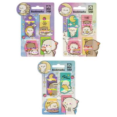 КанцРЦ Закладки магнитные для книг, 4шт., MESHU "Cute kittens", ламинация с блестками