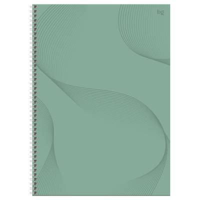 Тетрадь 160л., А4 клетка на гребне BG "Mint mood", soft-touch ламинация, выб. лак, твердая о
