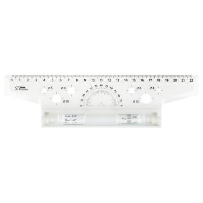 КанцРЦ Рейсшина 22см Стамм, пластиковый ролик ЛР10