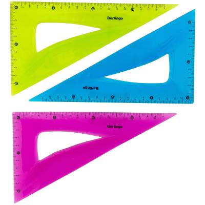 КанцРЦ Треугольник 30°, 18см "Flexy", гибкий, ассорти, европодвес Berlingo TR_10018