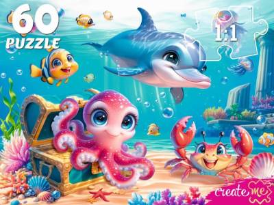 Купить ПАЗЛЫ 60 элементов. Морские жители  П60-5990 в БУКВАЕШКА