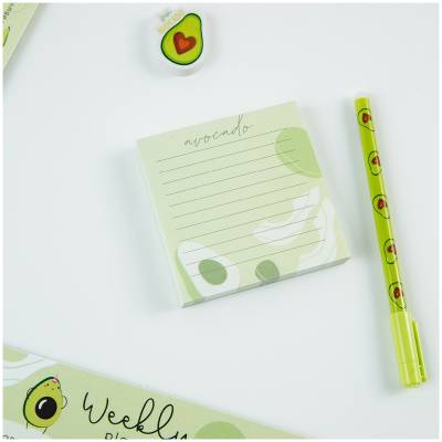КанцРЦ Блок для записей MESHU 8,5*8,5см, 100л., "Avocado", на склейке