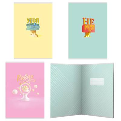 Тетрадь 48л скр А4 кл В голове 11451/3-EAC софт-тач лам тисн фольг цв форз 70г Sev