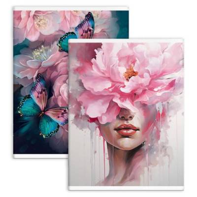 Тетрадь-перевертыш А4 80 л. клетка, Нежный цветок, арт. 69614