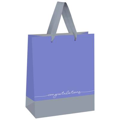КанцРЦ Пакет подарочный 18*23*10см MESHU "Duotone. Gray-lavender", отд. фольгой, матовая ламинация