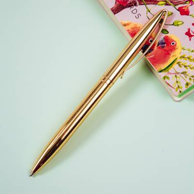 КанцРЦ Ручка шариковая автоматическая MESHU "Gold" синяя, 1,0мм