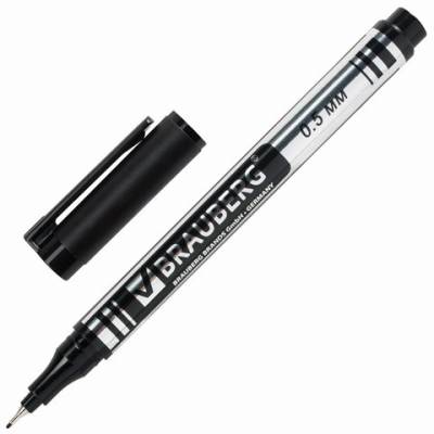 Самсон Маркер для CD и DVD BRAUBERG супертонкий металлический наконечник 0,5мм, черный, 150512