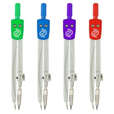 Самсон Циркуль GLOBUS 125 мм, для средних классов, металлический, цвет ассорти, чехол ПВХ, ЦЧП-40