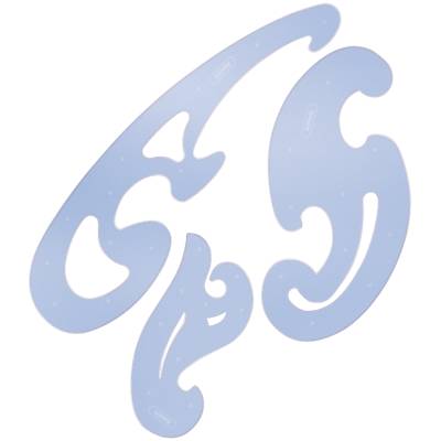 КанцРЦ Набор лекал 25,17,12см Стамм, прозрачный тонированный, европодвес ЛК01