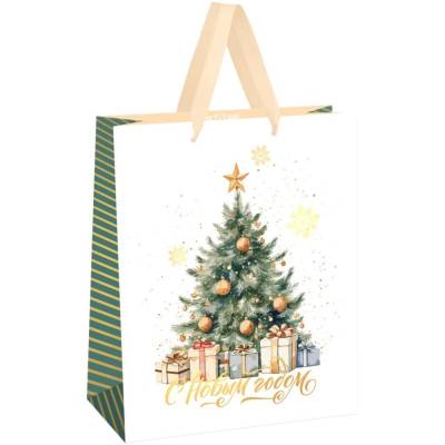 КанцРЦ Пакет подарочный 33*42*12см MESHU "Christmas mood", фольга,   матовая ламинация