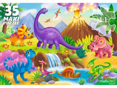 Купить МАКСИ-ПАЗЛЫ 35 элементов. ДИНОЗАВРЫ №8 (Арт.П35-7735) в БУКВАЕШКА