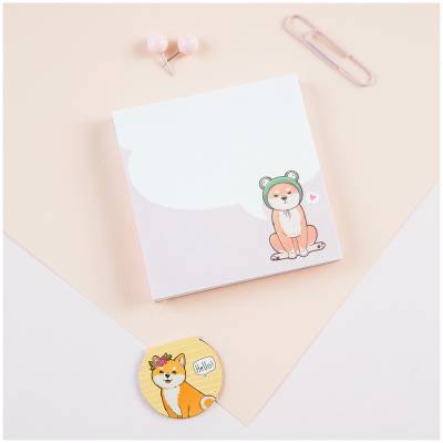 КанцРЦ Блок для записей MESHU 8,5*8,5см, 100л.,"Cute dog", на склейке