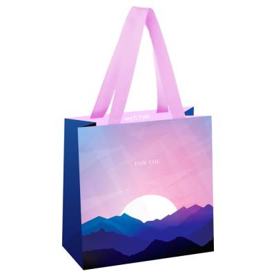 КанцРЦ Пакет подарочный 20*20*10см MESHU "Закат", отд. фольгой, матовая ламинация