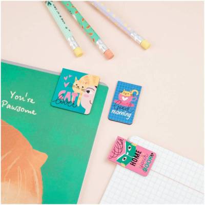 КанцРЦ Закладки магнитные для книг, 3шт., MESHU "Cat lover"