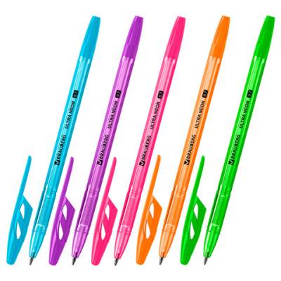 Самсон Ручка шариковая BRAUBERG "ULTRA NEON", СИНЯЯ, 0,7мм, чернила ГЕРМАНИЯ, наконечник ШВЕЙЦАРИЯ,