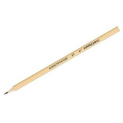 КанцРЦ Карандаш ч/г Красин "Конструктор" 2Т (2H) шестигран., заточен.