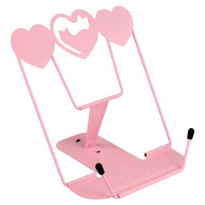 КанцФеникс Подставка для книг из металла Коты и сердечки, розовый, арт. 69360