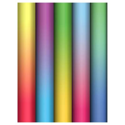 Упаковочная бумага глянц. 70*100см, MESHU "Bright gradient", 80г/м2, ассорти 5 дизайнов
