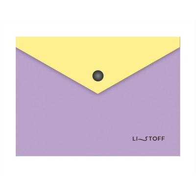 Папка-конверт А6 на кнопке. Colour Duet. No 2. Пластик матовый 180 мкм, цветной.