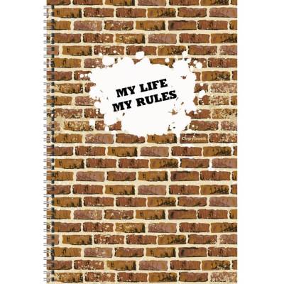 Тетрадь для конспектов А4, 60л. Евроспираль. Клетка. Simple things. Дизайн 3