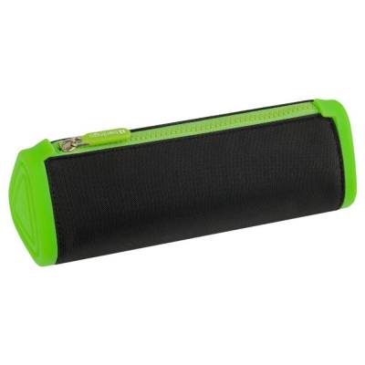 КанцРЦ Пенал мягкий 1 отделение, 220*70*70 Berlingo "Black and green", полиэстер